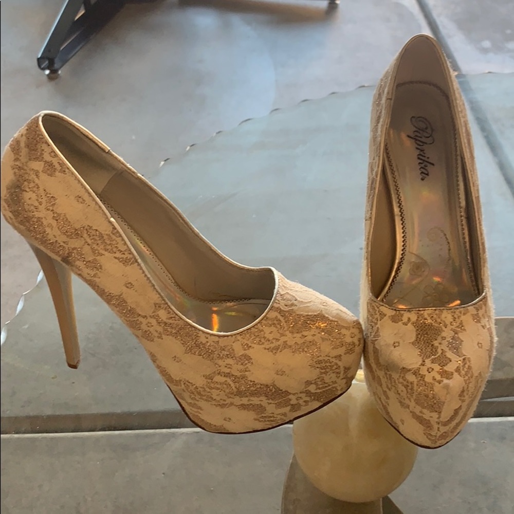 Paprika Lace Heels